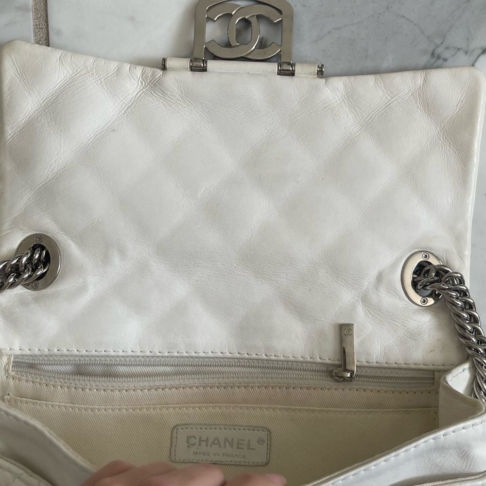 White Chanel Medium Flap Bag - Picture 15 of 16